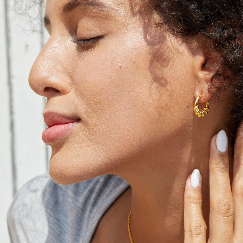 Curve Earrings 18k Gold Vermeil