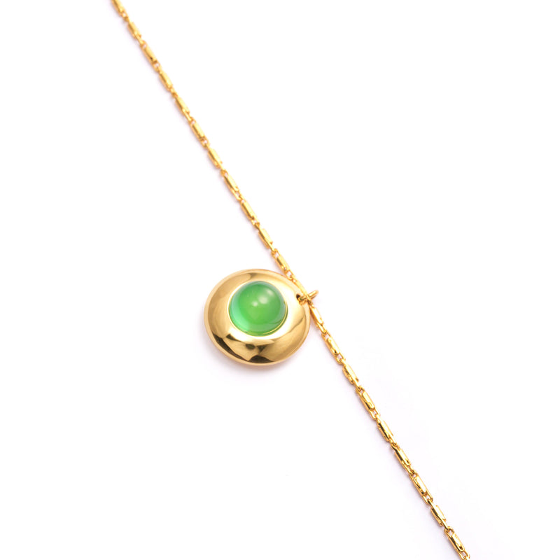 Collier émeraude Collier plaqué or 18 carats 