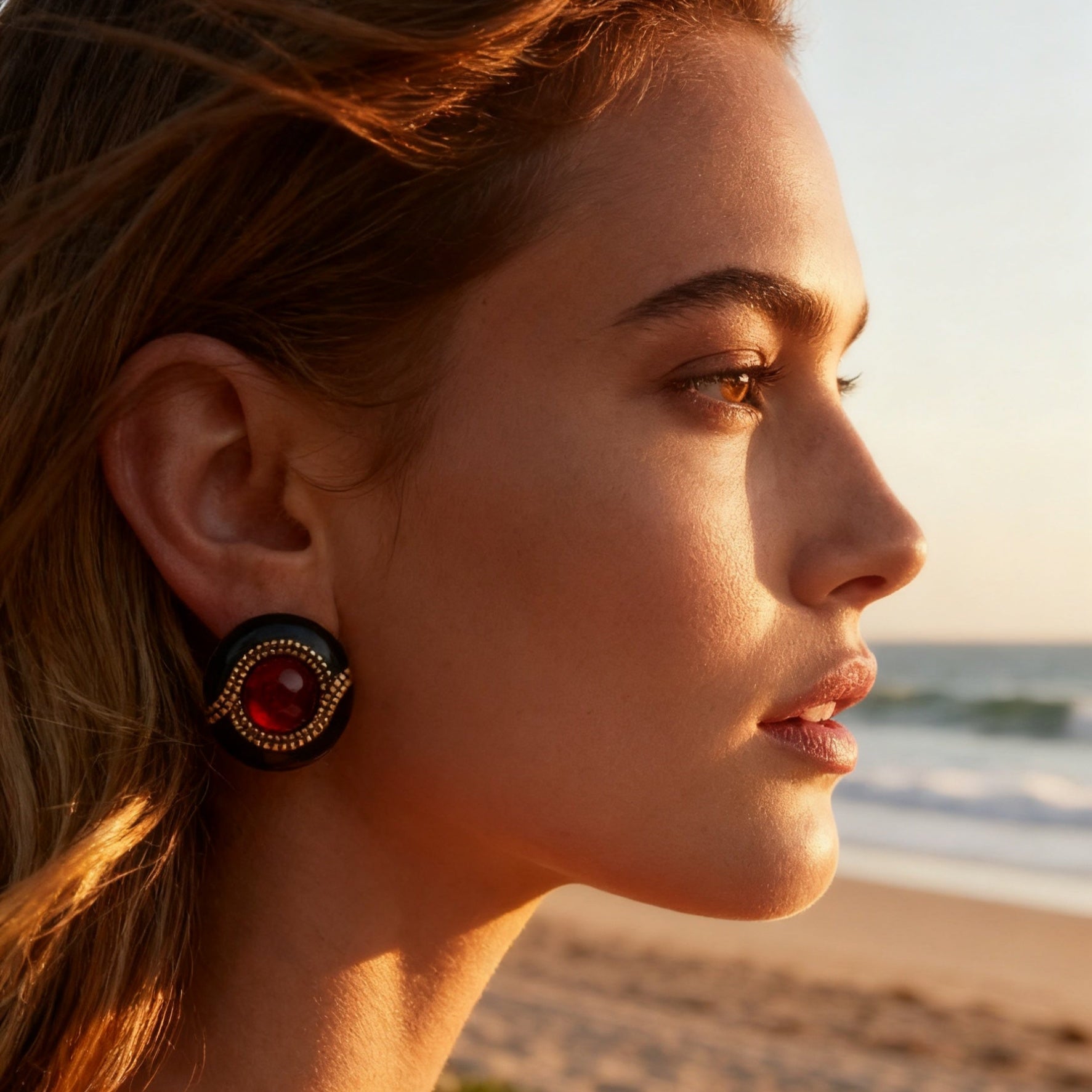Boucles d'oreilles cerises plaquées or 18 carats