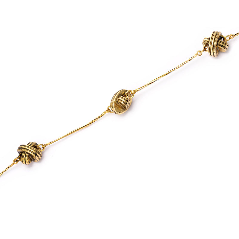 The necklace is alloy plated with real gold