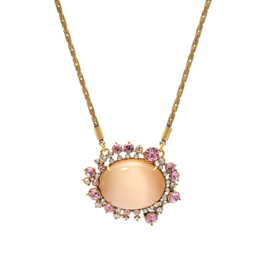Soft Dawn Necklace with crystal, Austrian rhinestones and 18K gold-plated finish