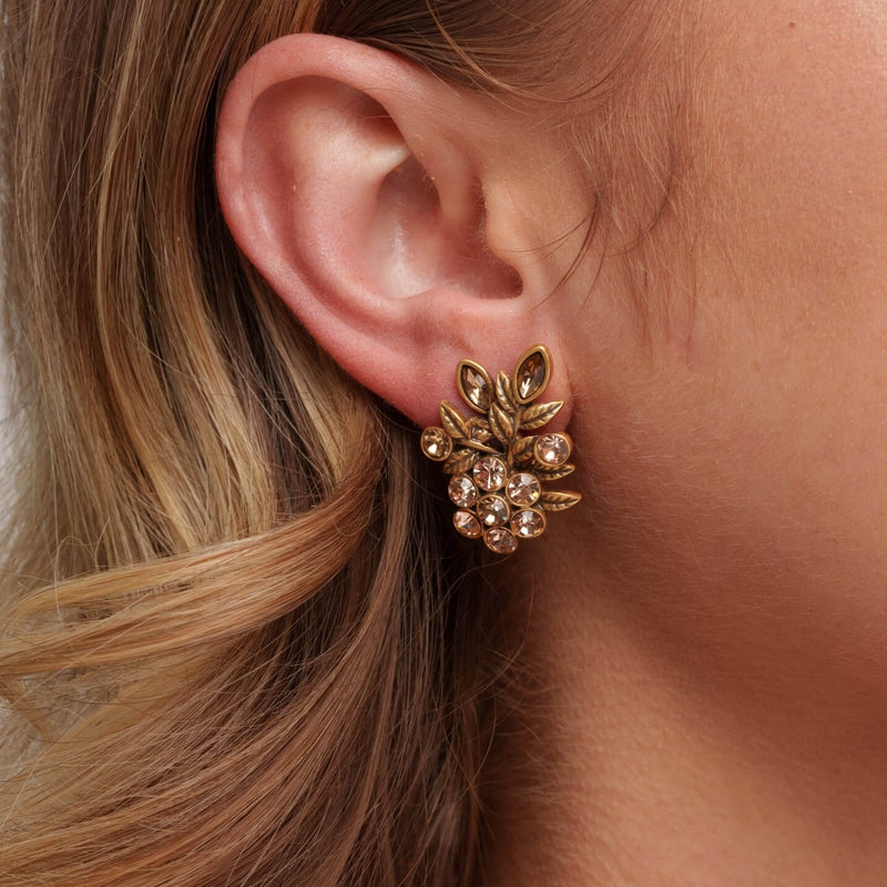 Pendientes de aro Bloom bañados en oro de 18 k 