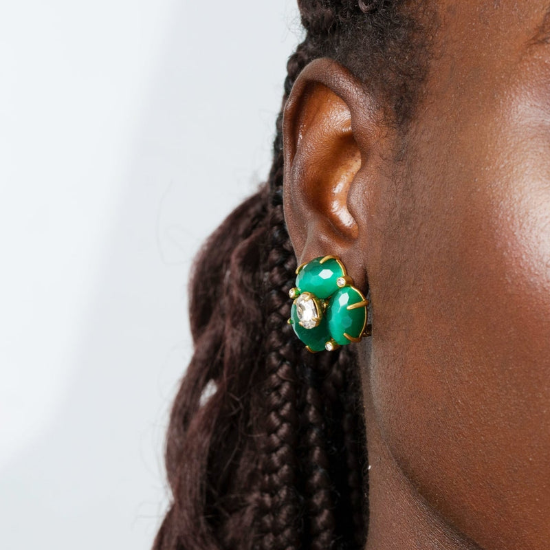 Pendientes de aro Flourish bañados en oro de 18 quilates 