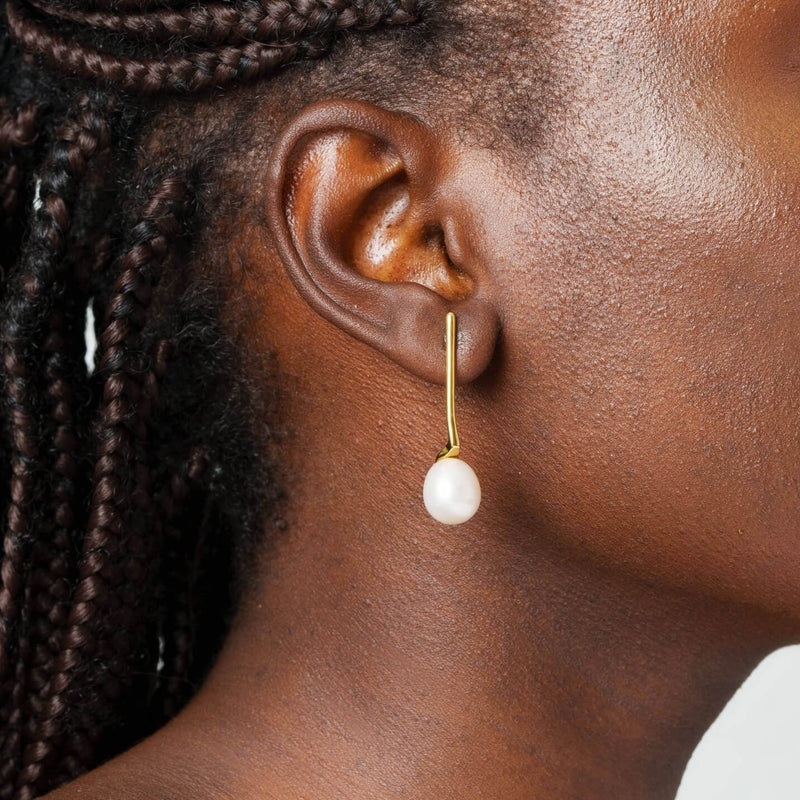Pendiente Minimalista Elegancia Bañado en Oro 18K