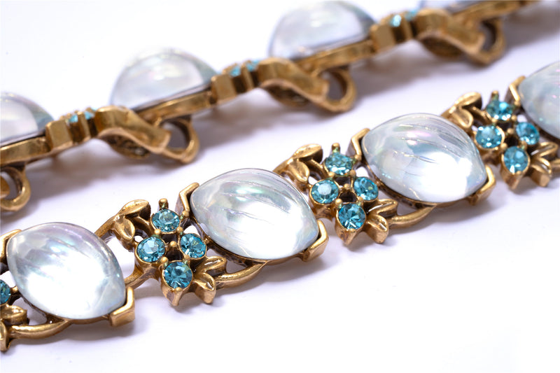Necklace alloy Austrian crystal Austrian rhinestone plated Russian gold