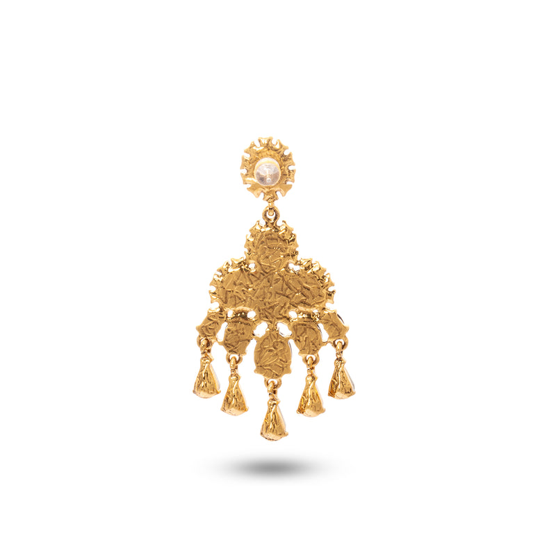 Boucles d'oreilles créoles célestes plaquées or 18 carats