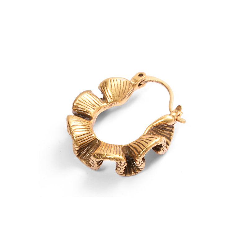 Boucle d'oreille vintage plaquée or 18 carats 