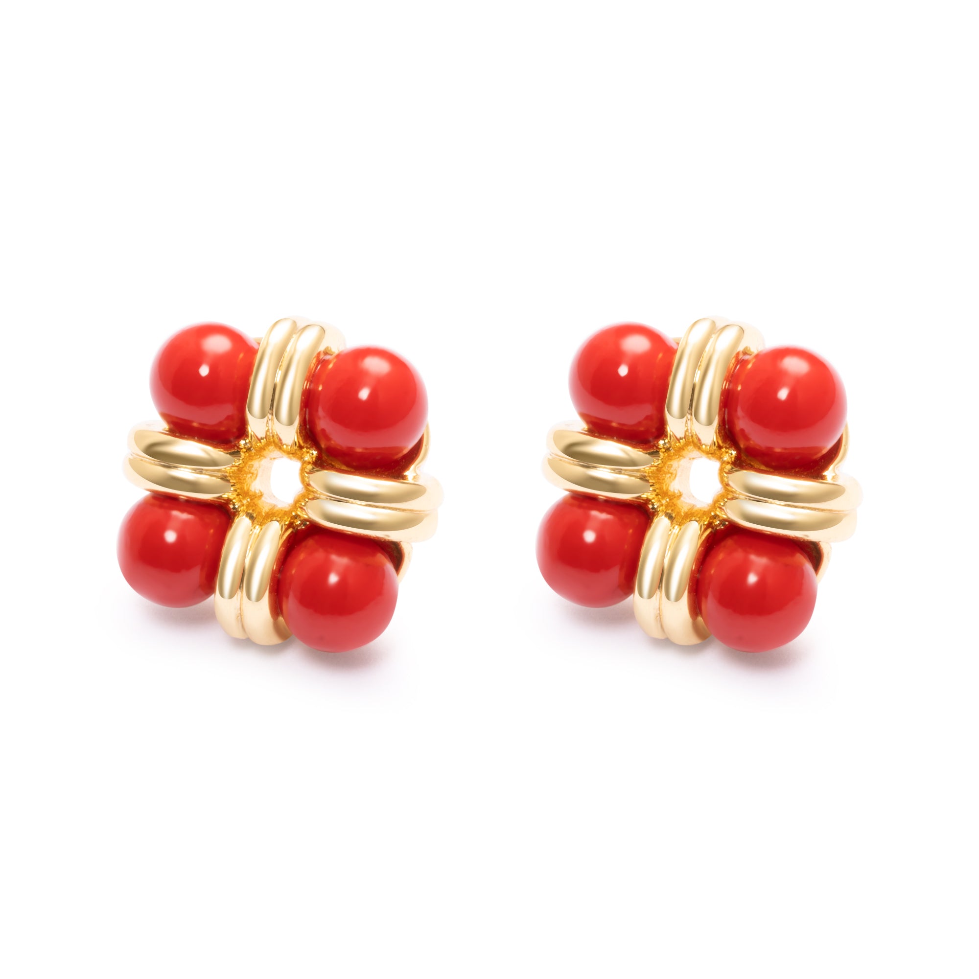 Brass Plated Earrings., Genuine Gold Plating