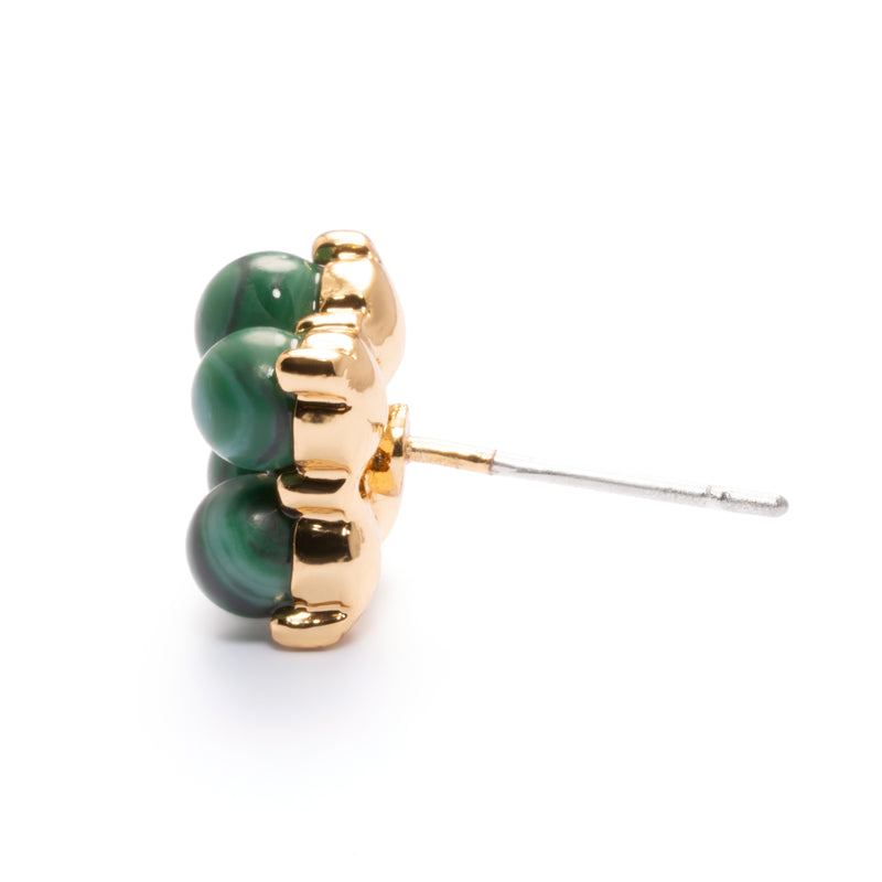 Earrings, Austrian Crystal, Brass Plated With Genuine Gold