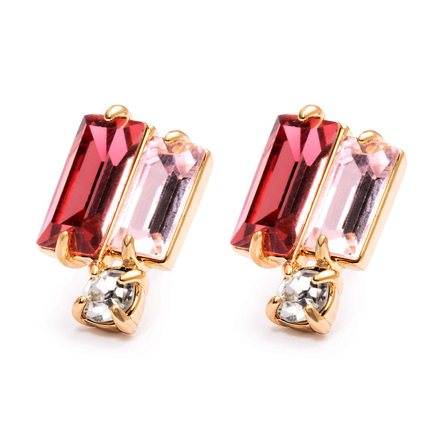 Dawn Earrings with Austrian crystals and 18K gold-plated finish