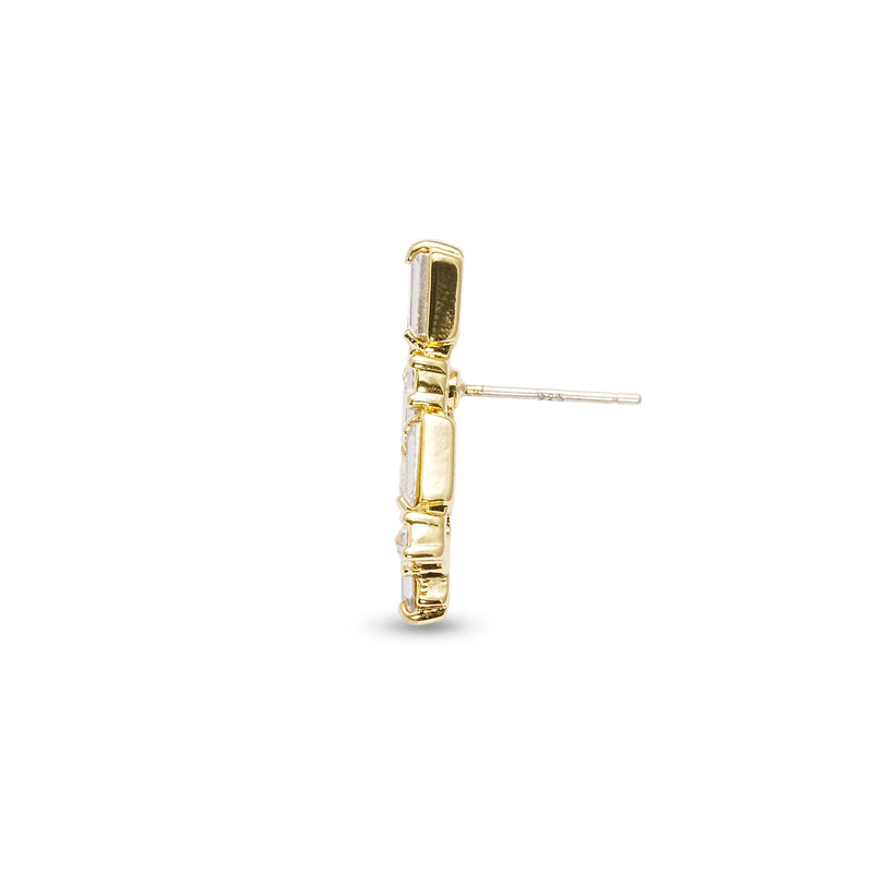 Boucles d'oreilles Radiant Elegance plaquées or 18 carats 