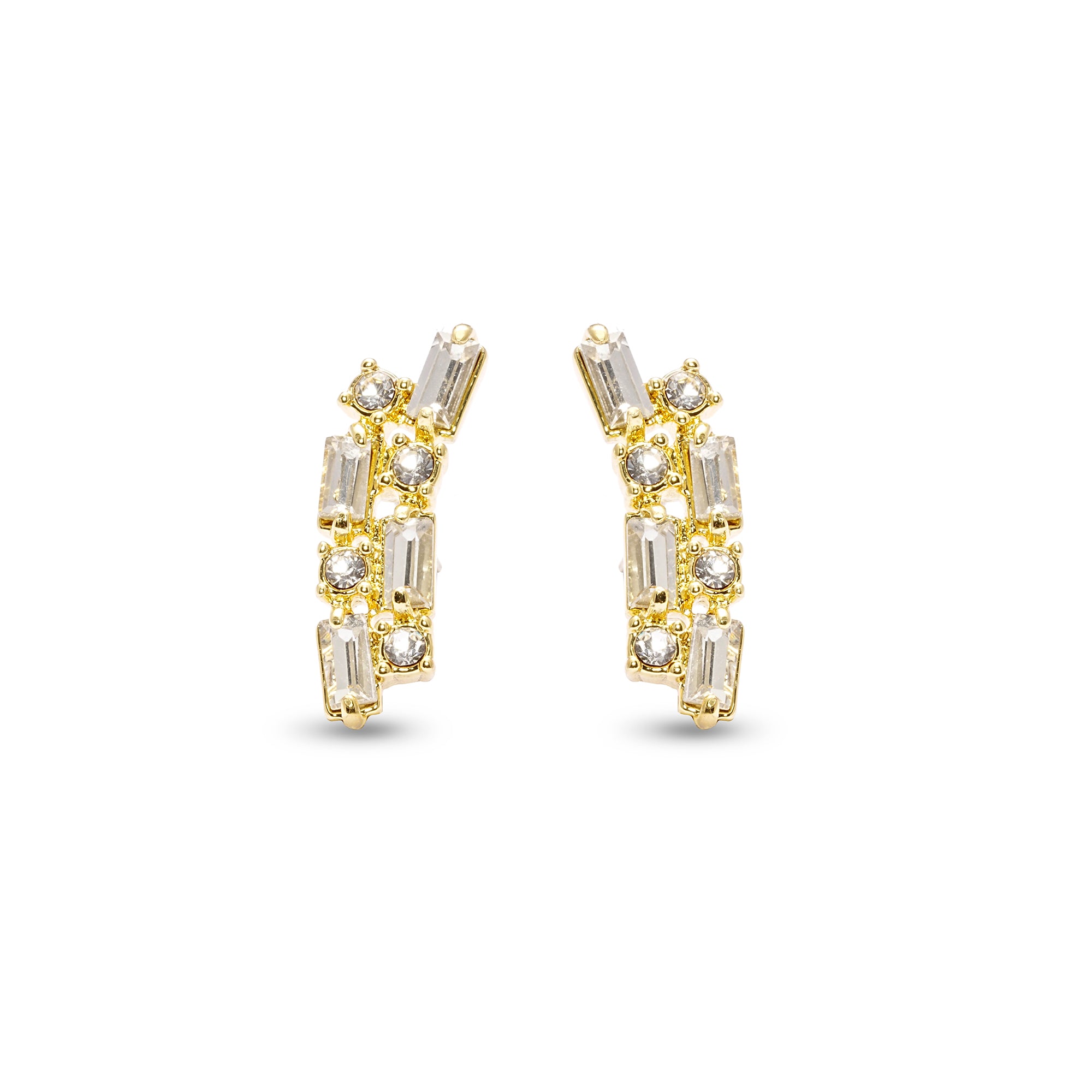 Boucles d'oreilles Radiant Elegance plaquées or 18 carats 