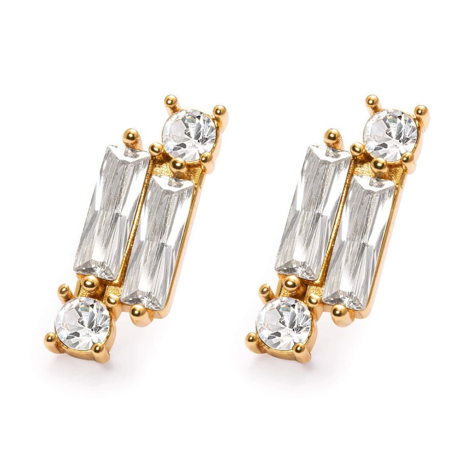 Radiance Earrings with Austrian crystals, rhinestones and 18K gold-plated finish