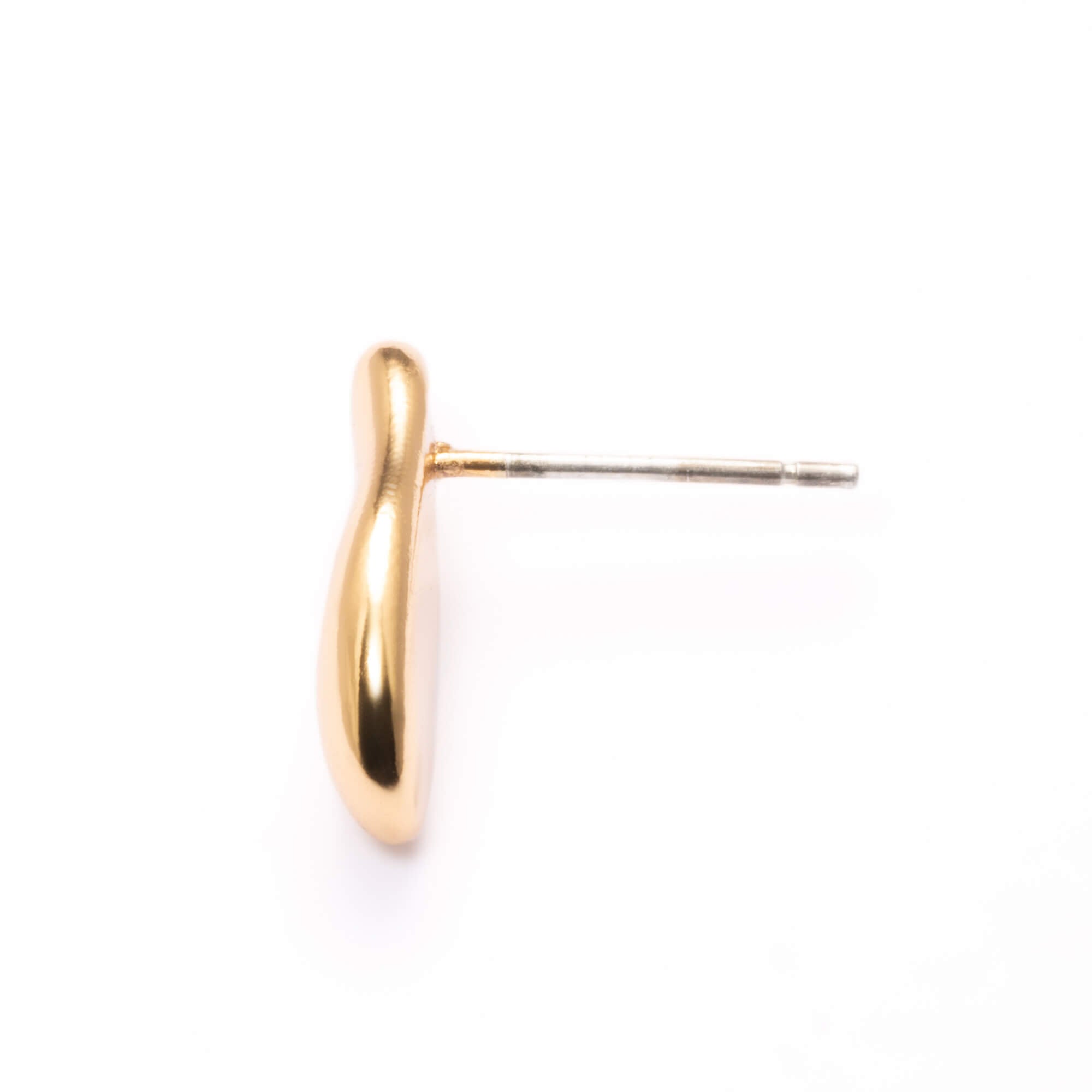 Earrings, Brass Plated With 18K Gold, Semi-Light