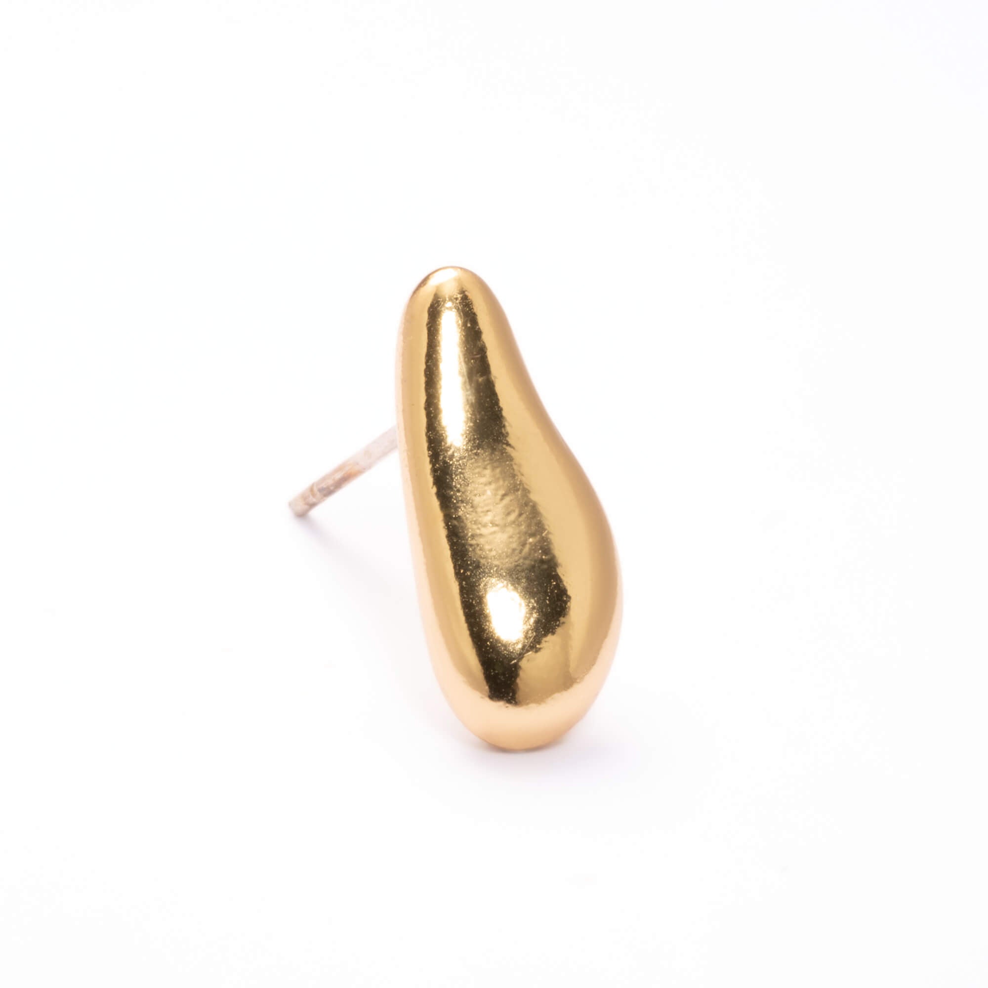 Earrings, Brass Plated With 18K Gold, Semi-Light