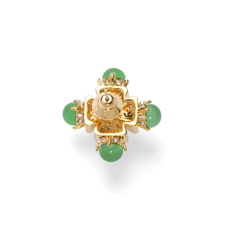 Elegante pendiente Opulence bañado en oro de 18 quilates 