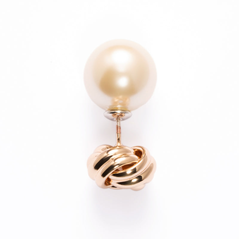 Brass  Earrings, Imported Crystal Pearls, Electroplated Genuine Gold,
