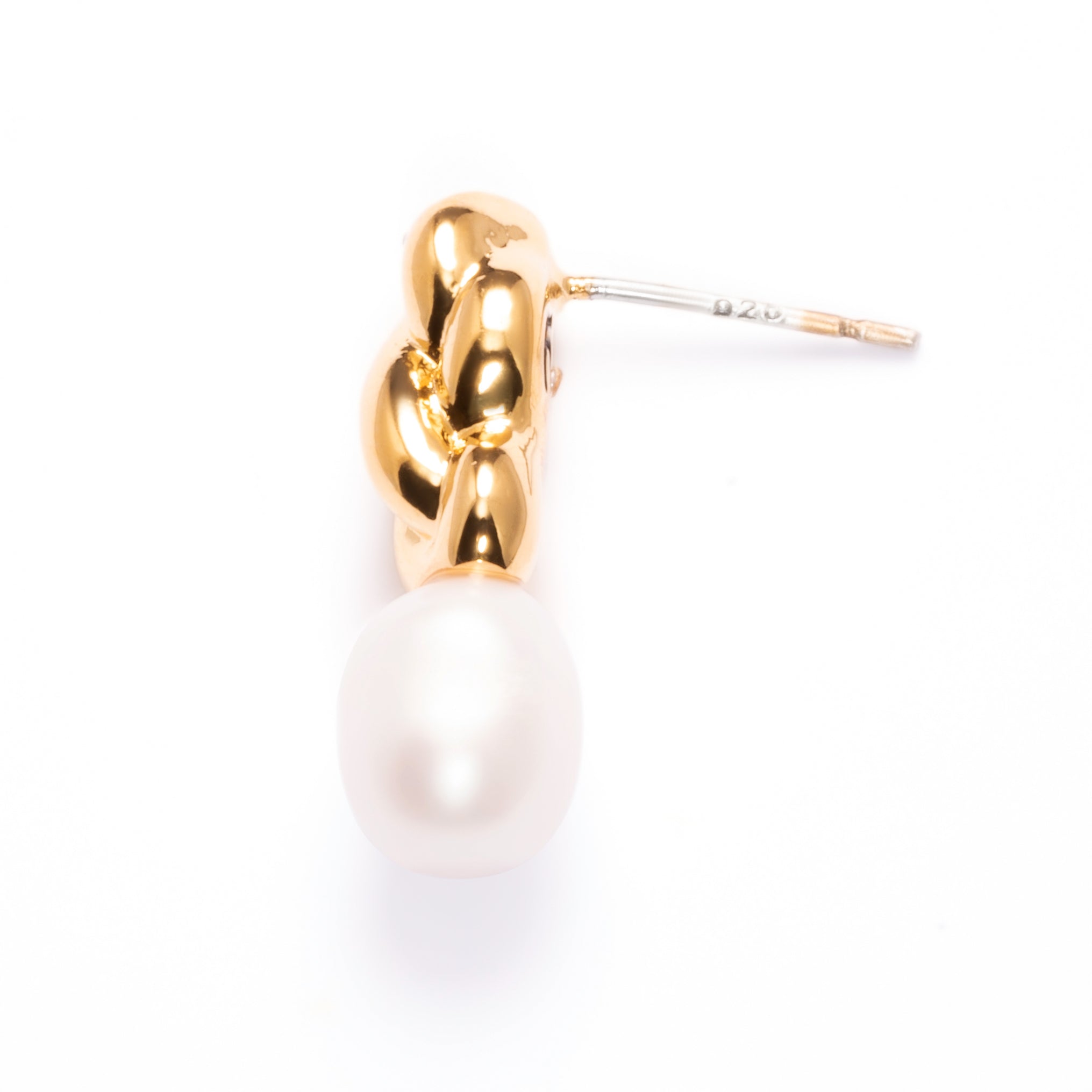 Crystal Earrings, Imported  Pearls, Brass Plated With Russian Genuine Gold