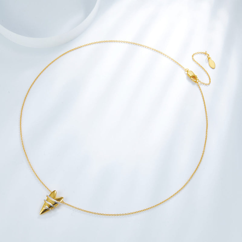 Collar de corazón enigmático en oro vermeil de 18 quilates