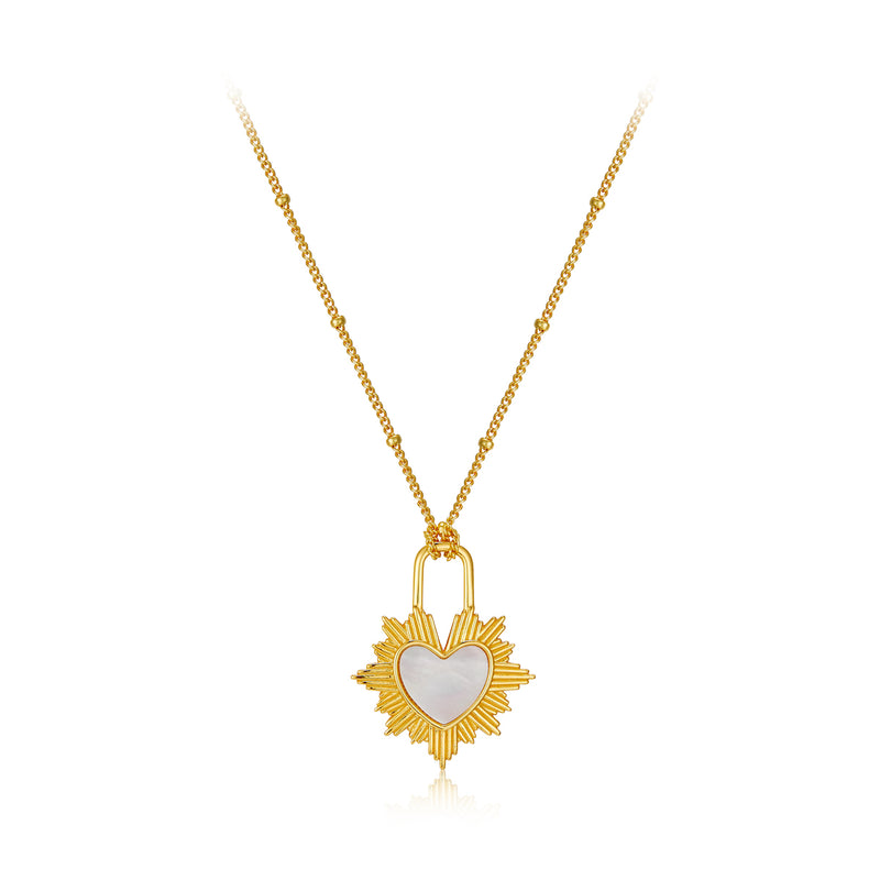 925 silver natural white fritillary pendant necklace