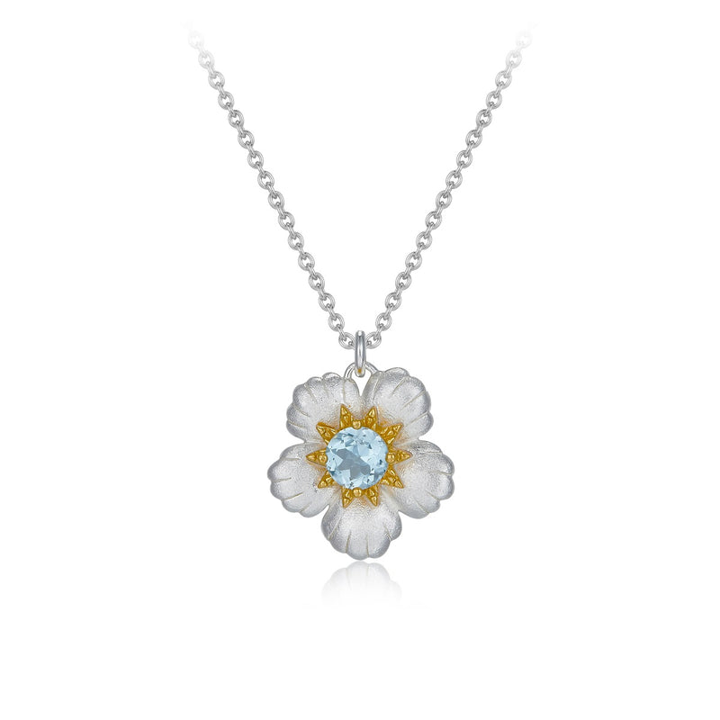 925 silver topaz necklace