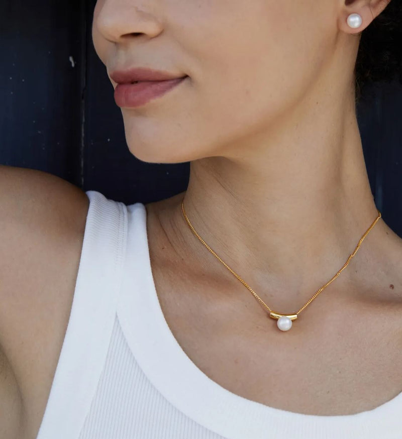 Pendientes Serenity en oro vermeil de 18 quilates 