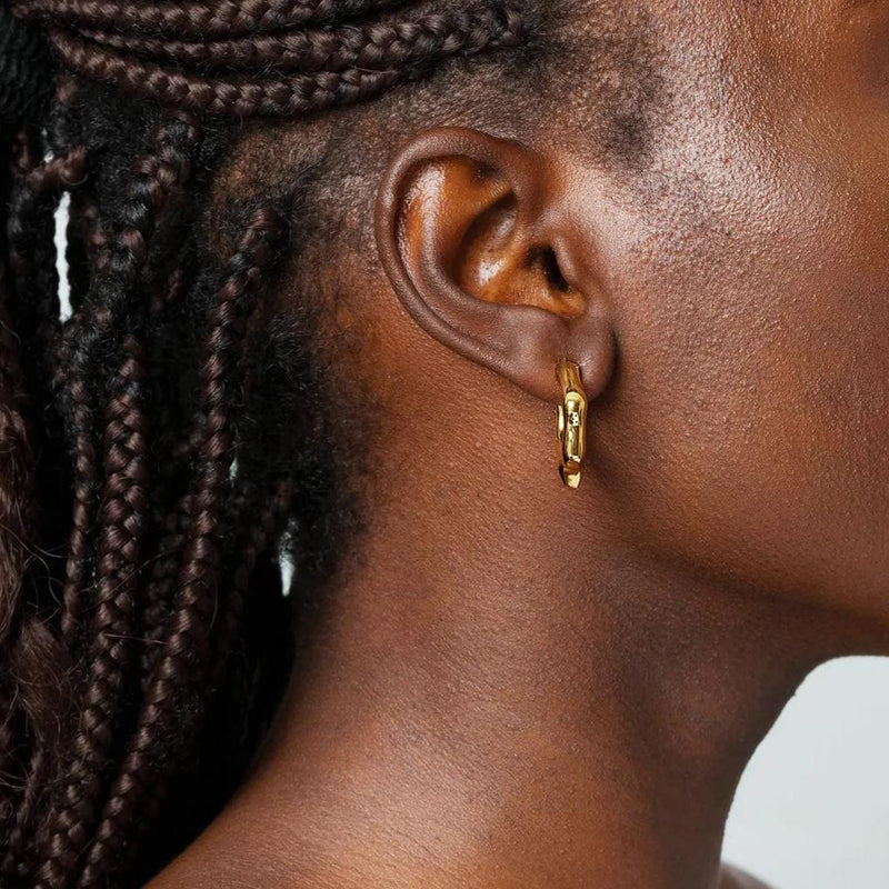 Earring alloy plated with Russian gold