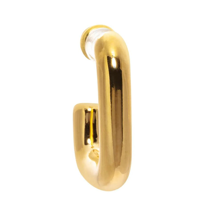 The earrings are alloy plated with real gold