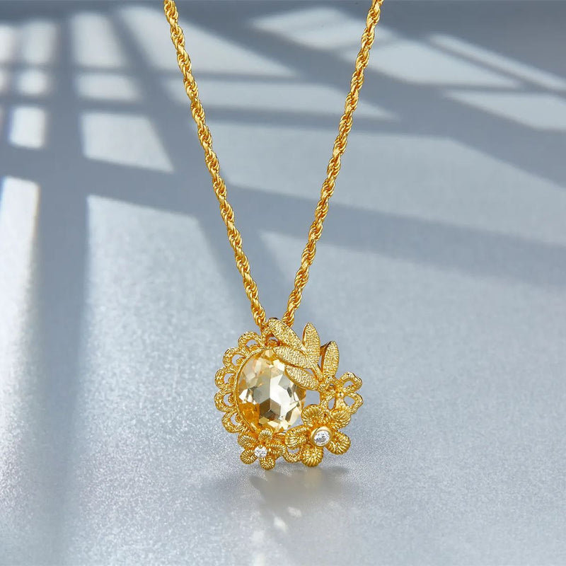 Collar Bloom en oro vermeil de 18 quilates