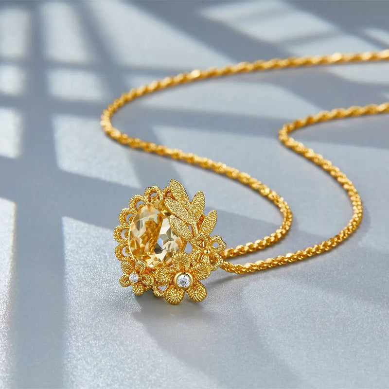 Collar Bloom en oro vermeil de 18 quilates