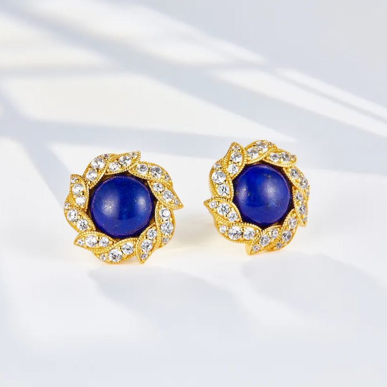 Pendientes Blossom en oro vermeil de 18 quilates