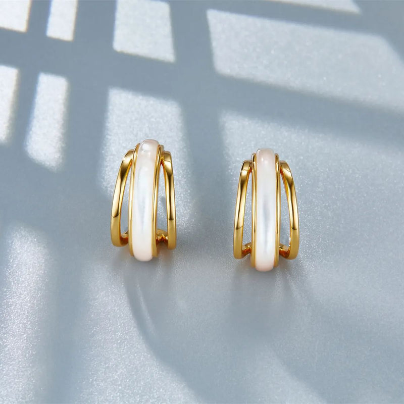 Boucles d'oreilles Curves en or vermeil 18 carats