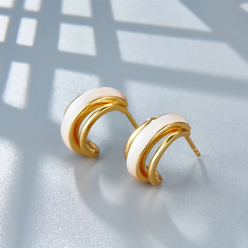 Boucles d'oreilles Curves en or vermeil 18 carats