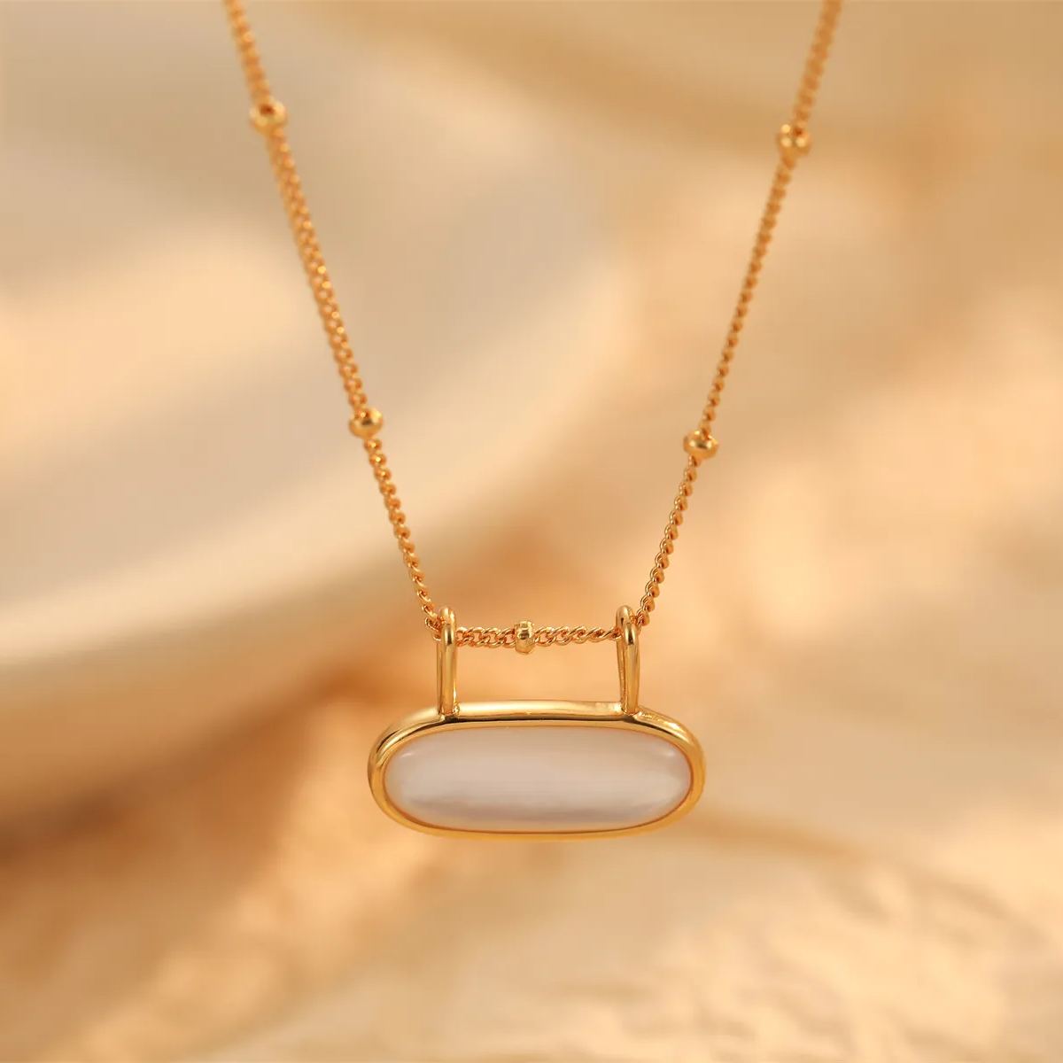 925 silver pure white fritillary necklace interbead chain