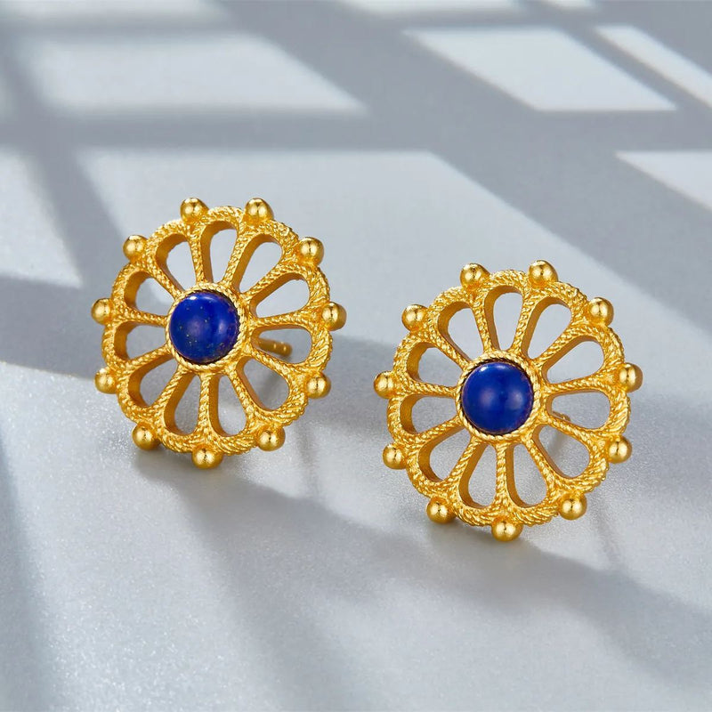 Boucles d'oreilles Sky Blossom en vermeil or 18 carats