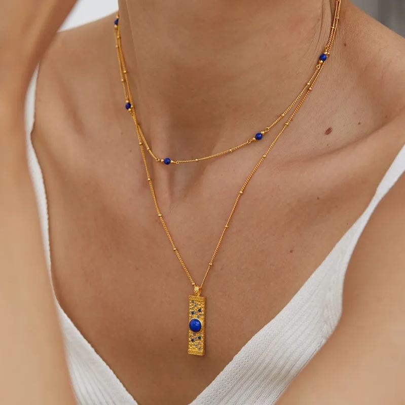 925 silver lapis Lazuli necklace