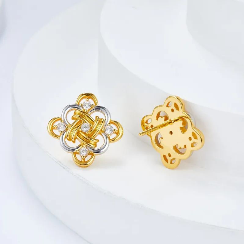 Pendientes Radiant en oro vermeil de 18 quilates 
