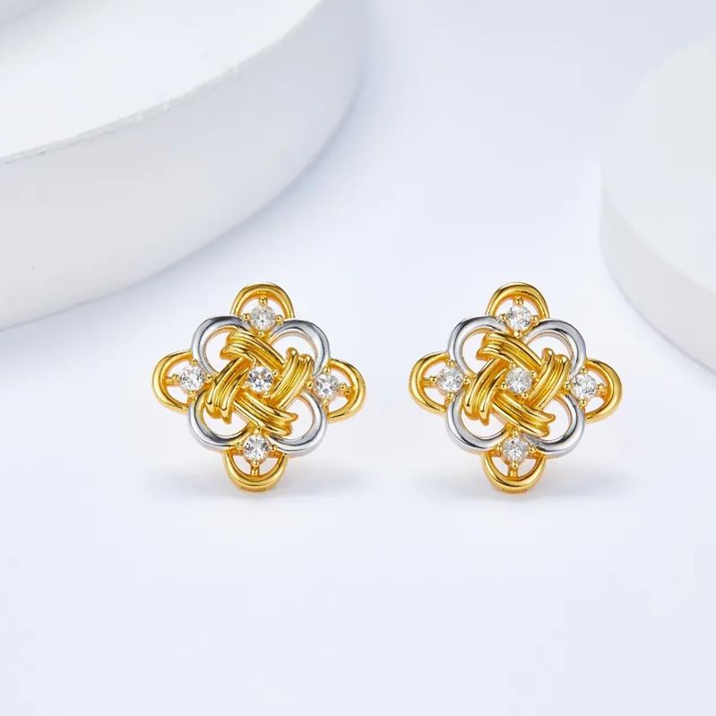 Pendientes Radiant en oro vermeil de 18 quilates 