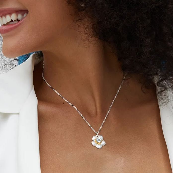 Collar Flor de Oro Vermeil de 18kts 