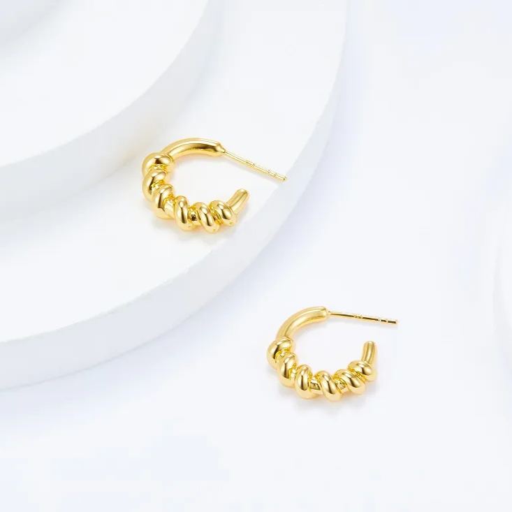 Curve Earrings 18k Gold Vermeil