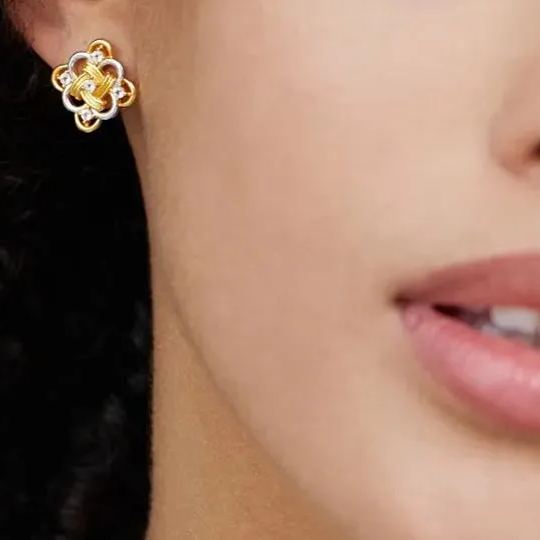 Pendientes Radiant en oro vermeil de 18 quilates 