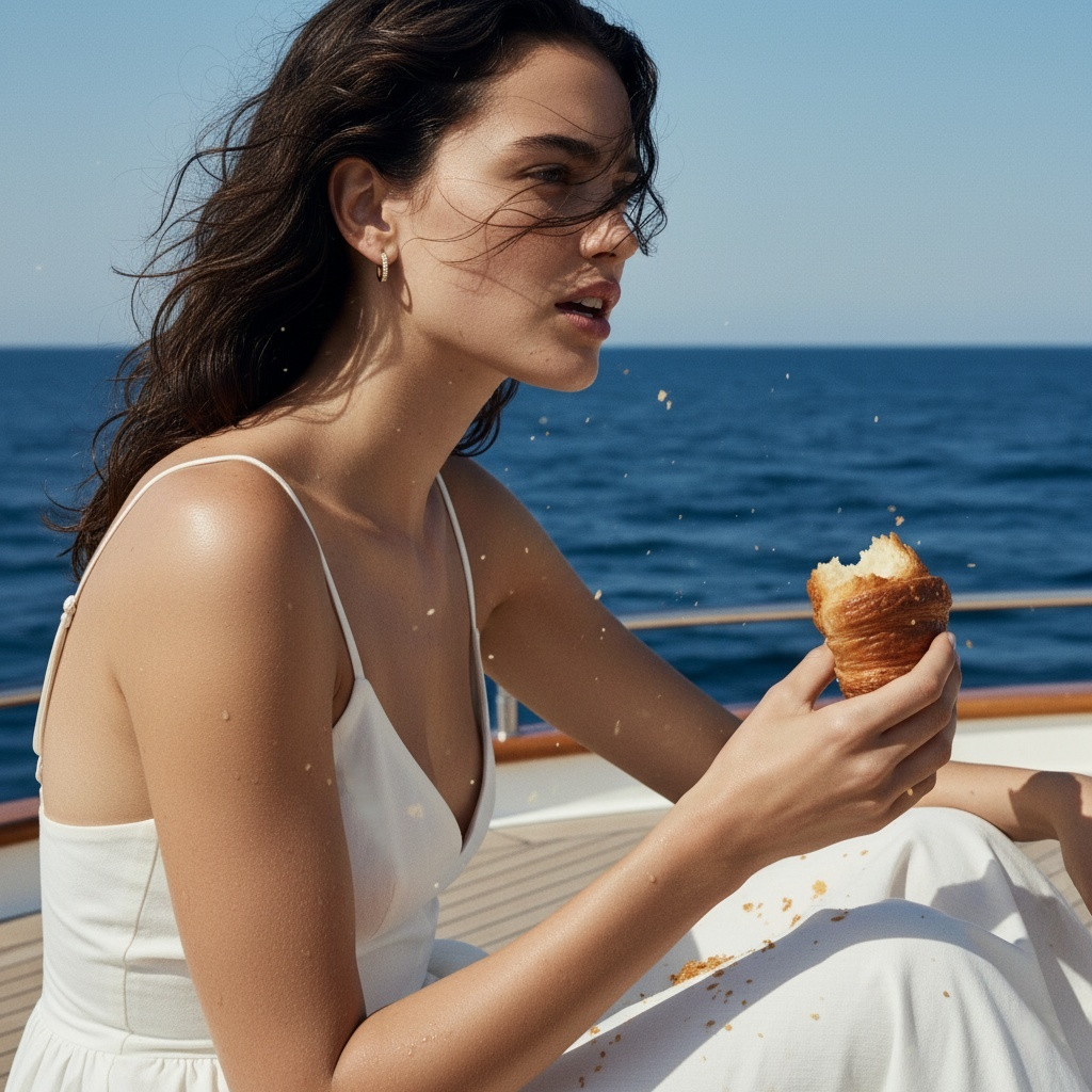 Boucle d'oreille Eternity plaquée or 18 carats