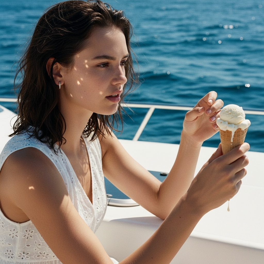 Boucle d'oreille Eternity plaquée or 18 carats